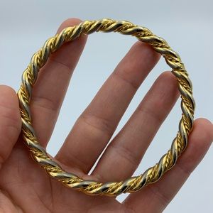 Large Vintage Gold plated bangle